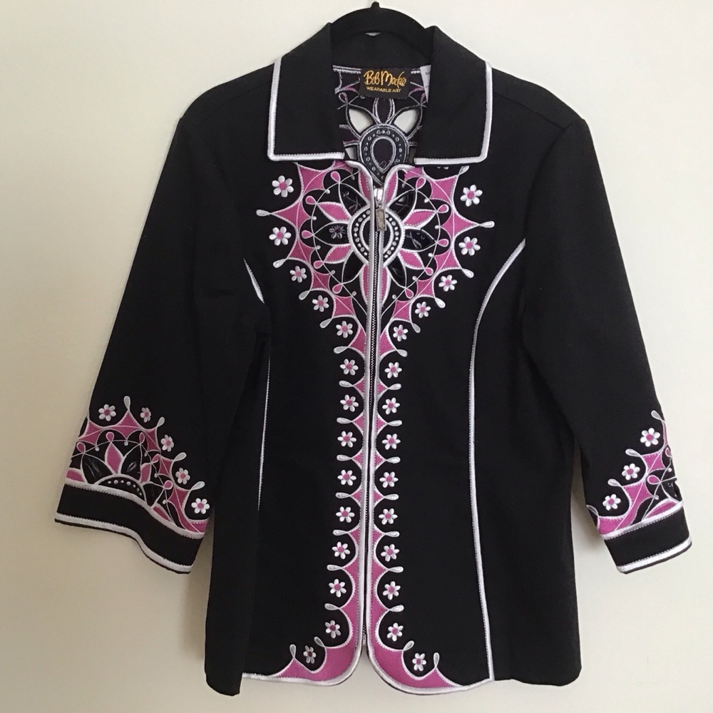 Vintage Bob Mackie embroidered jacket with pockets